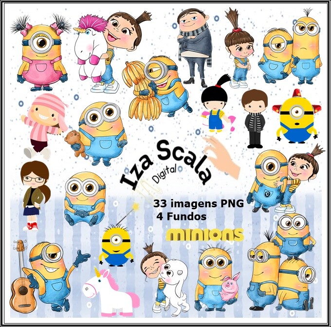 Kit Digital Minions Aquarela