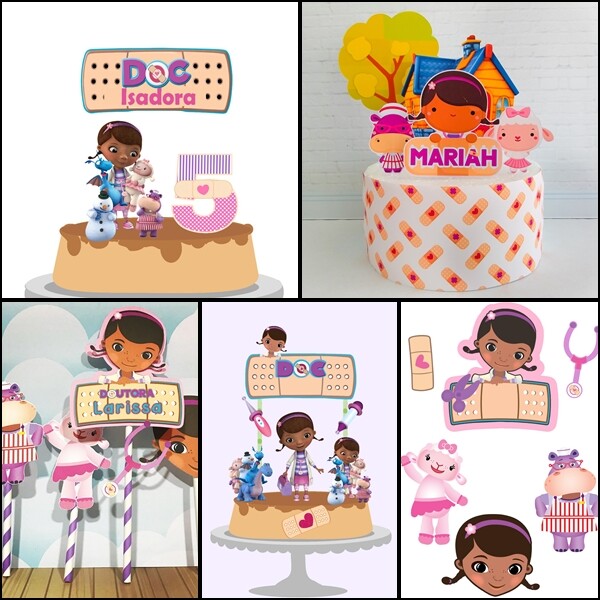 Topo de Bolo Dra Brinquedos