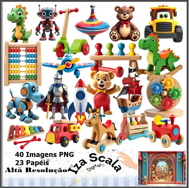 Kit Digital Brinquedos 3D