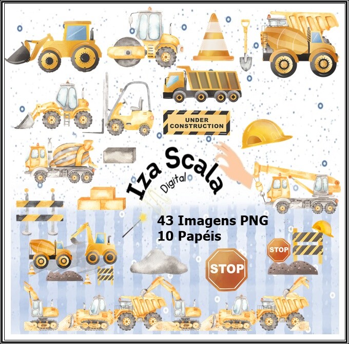 Kit Digital Construção Aquarela