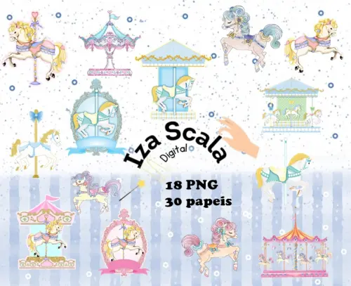Kit Digital Carrossel Encantado