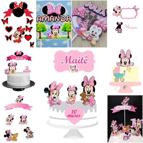 Arquivo de corte - Topo de Bolo Baby Minnie