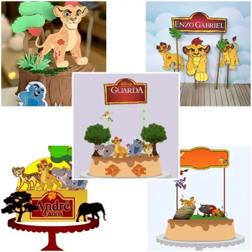 Arquivo de corte - Topo de Bolo Rei Leão