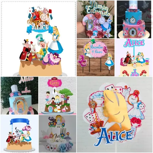 Arquivo de corte - Topo de Bolo Alice