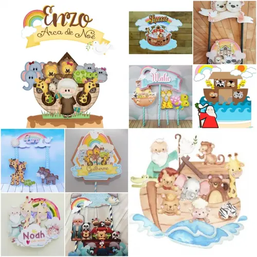 Arquivo de corte - Topo de Bolo Arca de Noé