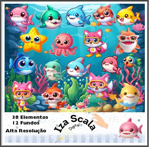 Kit Digital Baby Shark - IA