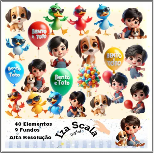 Kit Digital Bento e Totó - IA