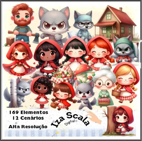 Kit Digital Chapeuzinho Vermelho - IA