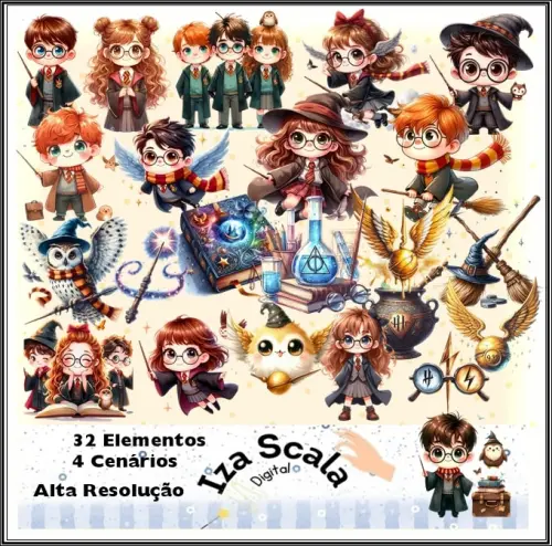Kit Digital Harry Potter Cute - IA