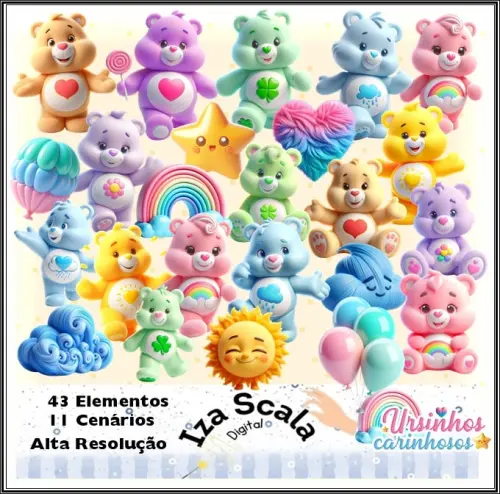Kit Digital Ursinhos Carinhosos - IA
