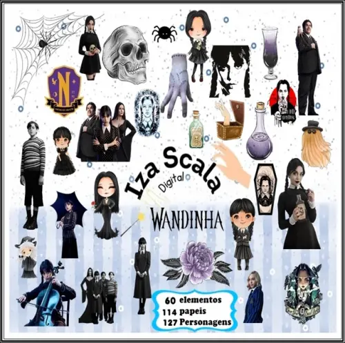 Kit Digital Wandinha Adams