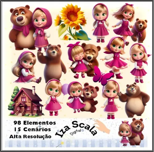 Kit Digital Masha e o Urso - IA