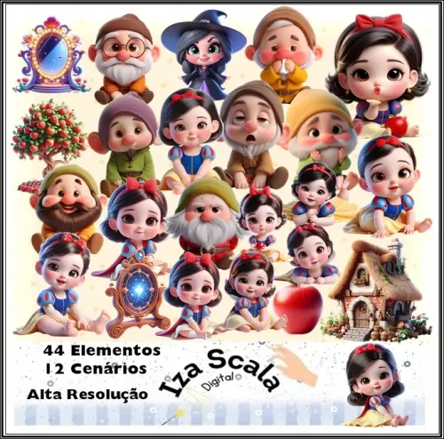 Kit Digital Branca de Neve Baby 1 - IA