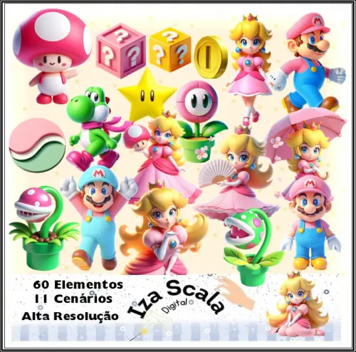 Kit Digital Princesa Peach - IA