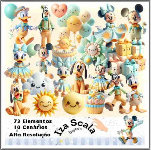 Kit Digital 365 Sorrisos do Mickey - IA