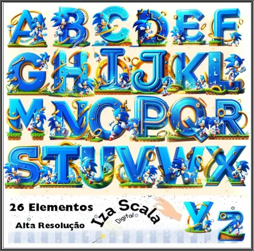 Kit Digital Sonic Alfabeto - IA
