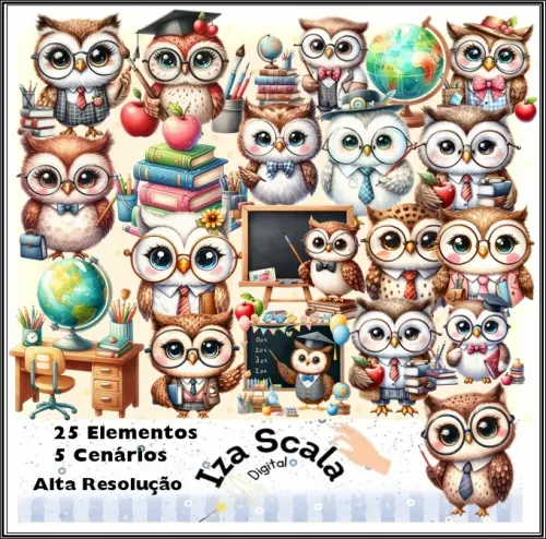 Kit Digital Corujinha Escolar - IA