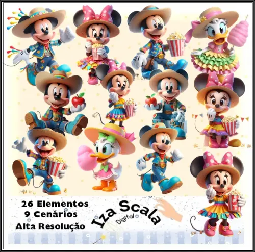 Kit Digital Festa Junina do Mickey - IA