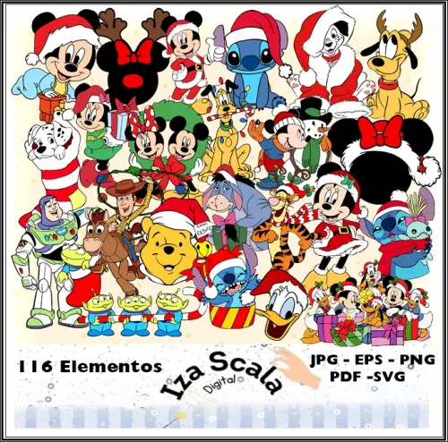 Kit Digital Natal Cartoon