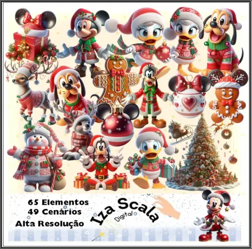 Kit Digital Natal Disney 3D