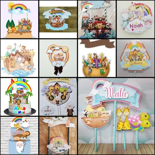 Arquivo de corte - Topo de Bolo Arca de Noé