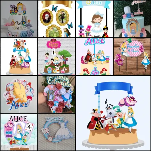 Arquivo de corte - Topo de Bolo Alice