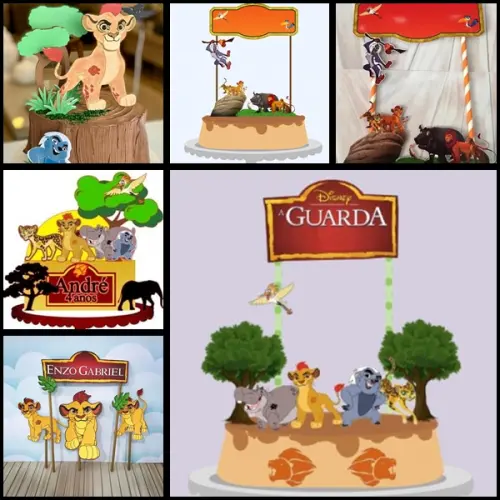 Arquivo de corte - Topo de Bolo A Guarda do Leão