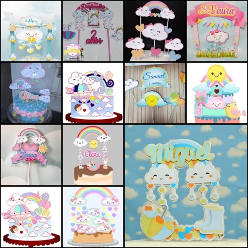 Arquivo de corte - Topo de Bolo Chuva de Amor