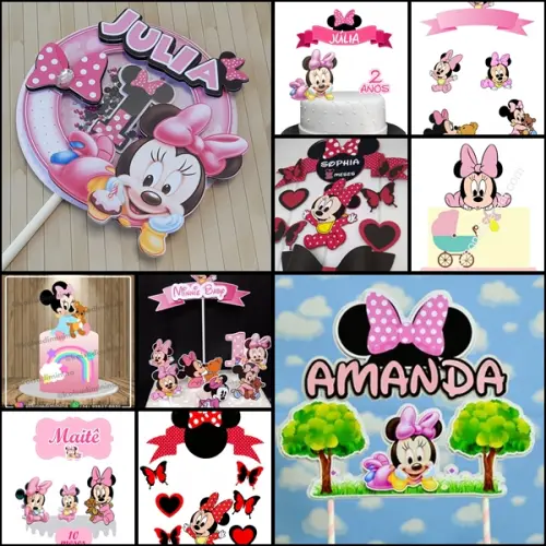 Arquivo de corte - Topo de Bolo Baby Minnie