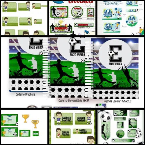 Etiqueta Escolar Futebol