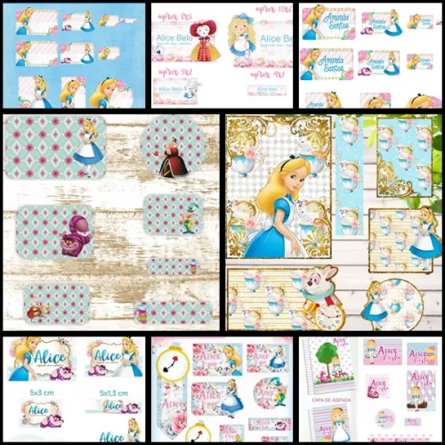 Etiqueta Escolar Alice
