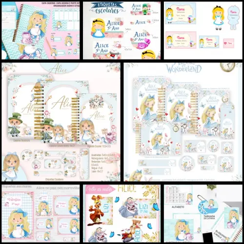 Etiqueta Escolar Alice