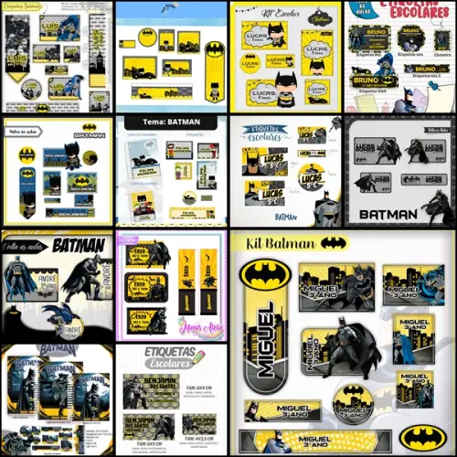 Etiqueta Escolar Batman
