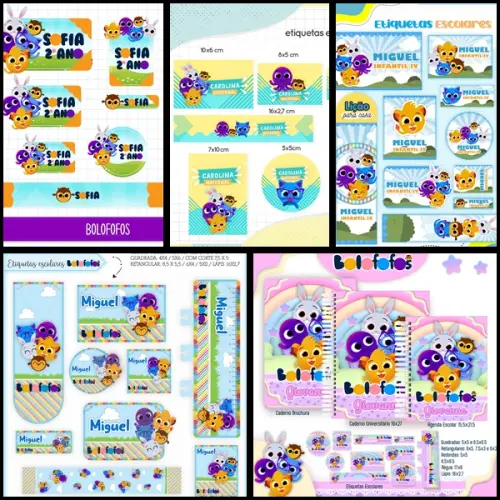 Etiqueta Escolar Bolofofos