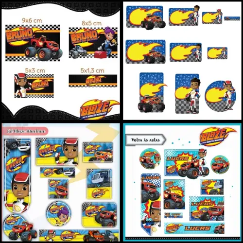Etiqueta Escolar Blaze Machine