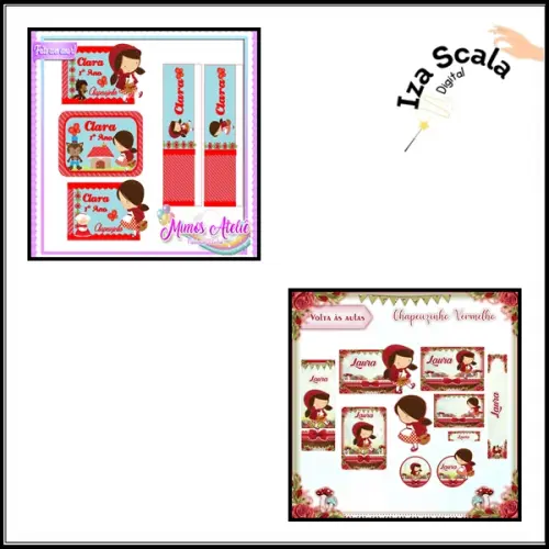 Etiqueta Escolar Chapeuzinho Vermelho