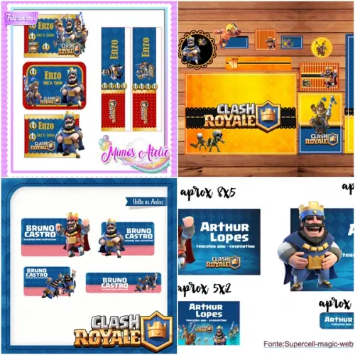 Etiqueta Escolar Clash Royale