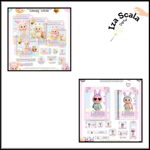 Etiqueta Escolar Labubu