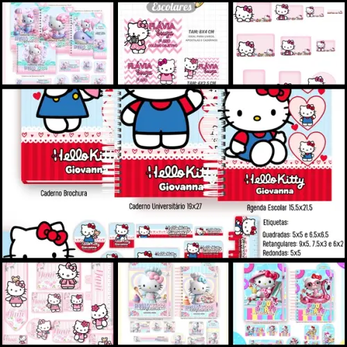 Etiqueta Escolar Hello Kitty