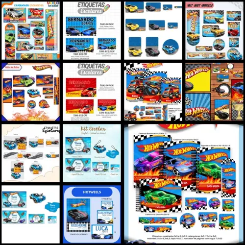 Etiqueta Escolar Hot Whells
