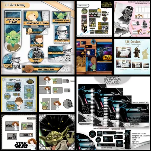 Etiqueta Escolar Star Wars