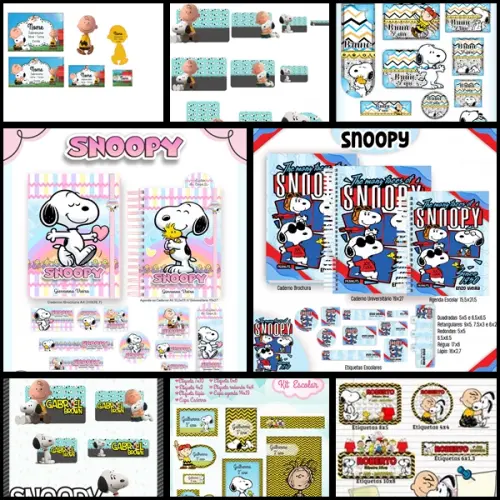 Etiqueta Escolar Snoopy