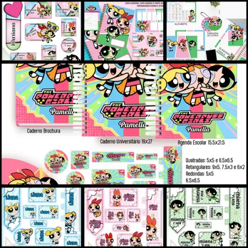 Etiqueta Escolar Meninas Super Poderosas