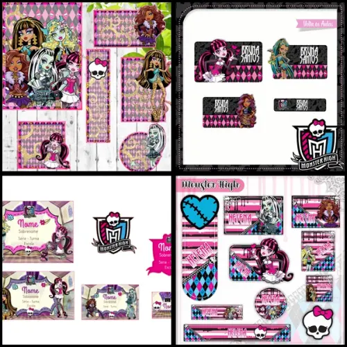 Etiqueta Escolar Monster High