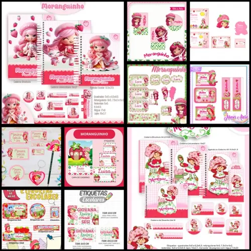 Etiqueta Escolar Moranguinho