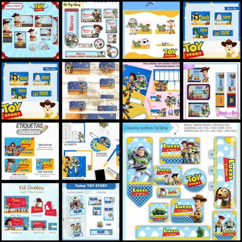 Etiqueta Escolar Toy Story