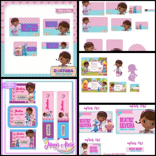 Etiqueta Escolar Doutora Brinquedos