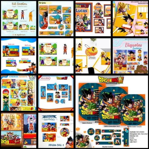 Etiqueta Escolar Dragon Ball