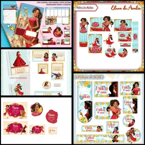 Etiqueta Escolar Elena de Avalor