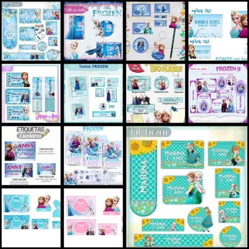 Etiqueta Escolar Frozen
